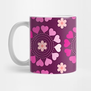 Purple hearts pattern Mug